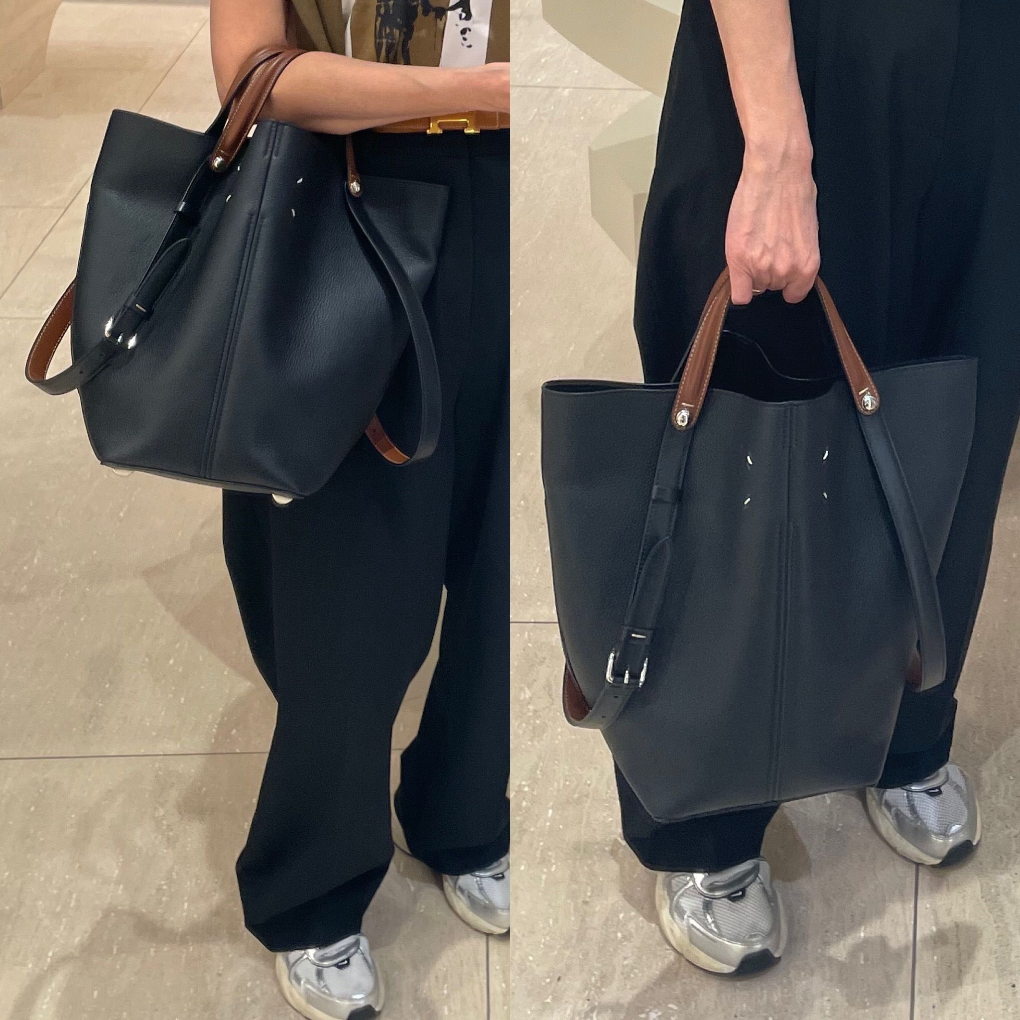 メゾンマルジェラ】ユニセックスDress-ageブラックミディアム (Maison