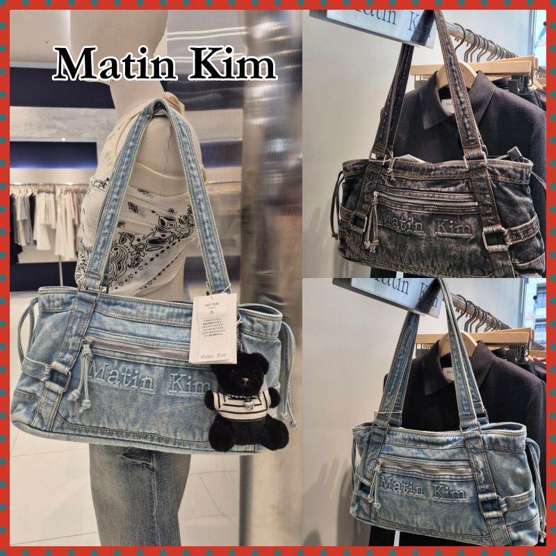 Matin Kim】MATIN WASHED DENIM SQUARE BAG (Matin Kim/ショルダー