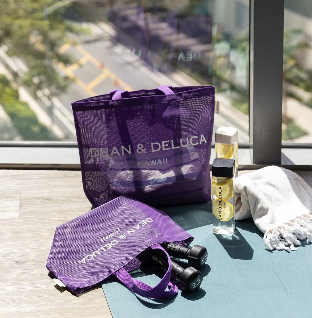 DEAN＆DELUCA ハワイ限定 メッシュトート 紫 パープル S(小