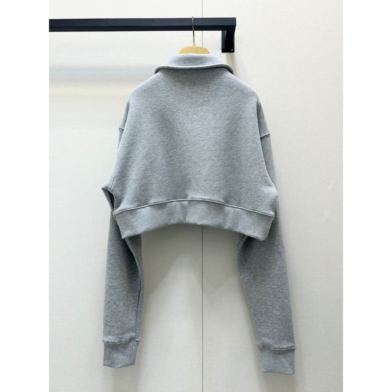 MiuMiu ミュウミュウ スウェットシャツ ハーフファスナー ロゴ (MiuMiu