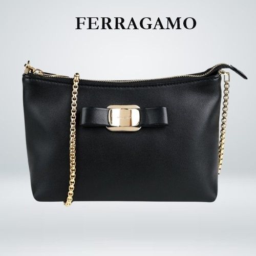 FERRAGAMO フェラガモ VARA レザー ミニ ショルダーバッグ (FERRAGAMO