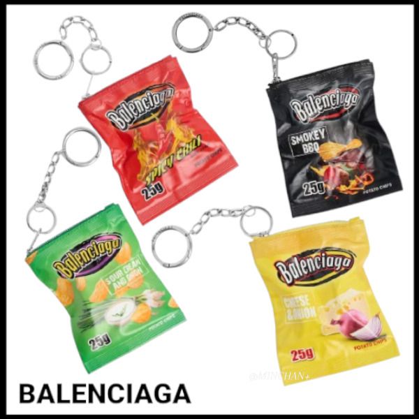 BALENCIAGA]Keychain Chips Charm キーリングチップスチャーム