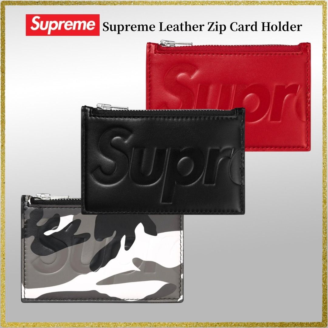 25SS】Supreme Leather Zip Card Holder シュプリーム (Supreme