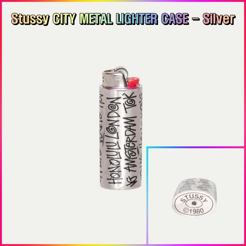 ☆Stussy☆CITY METAL LIGHTER CASE☆Silver (STUSSY/ファッション雑貨