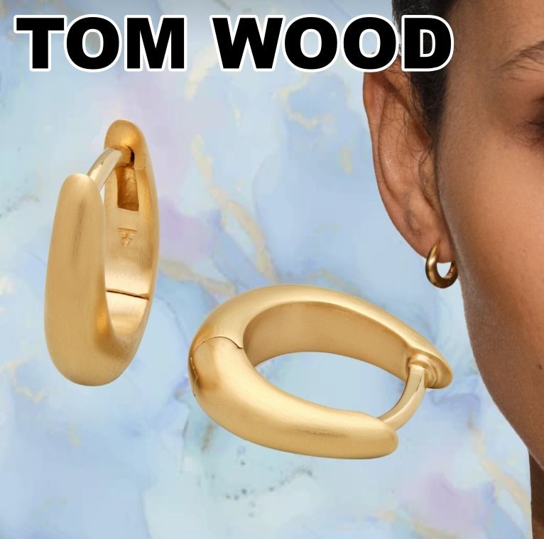 Tom Wood】ゴールド Liz Huggies Satin Gold ピアス (Tom Wood/ピアス