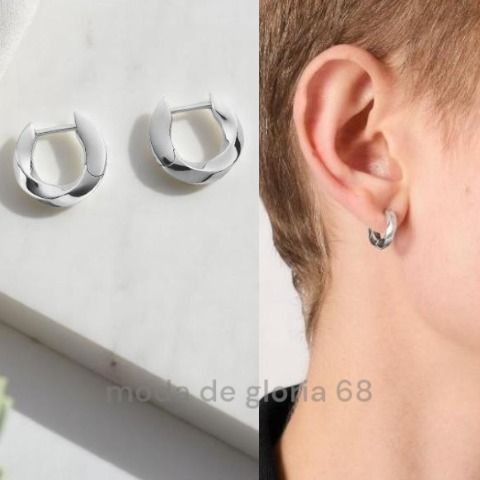 ボッテガヴェネタ エッセンシャル ツイスト フープピアス (BOTTEGA