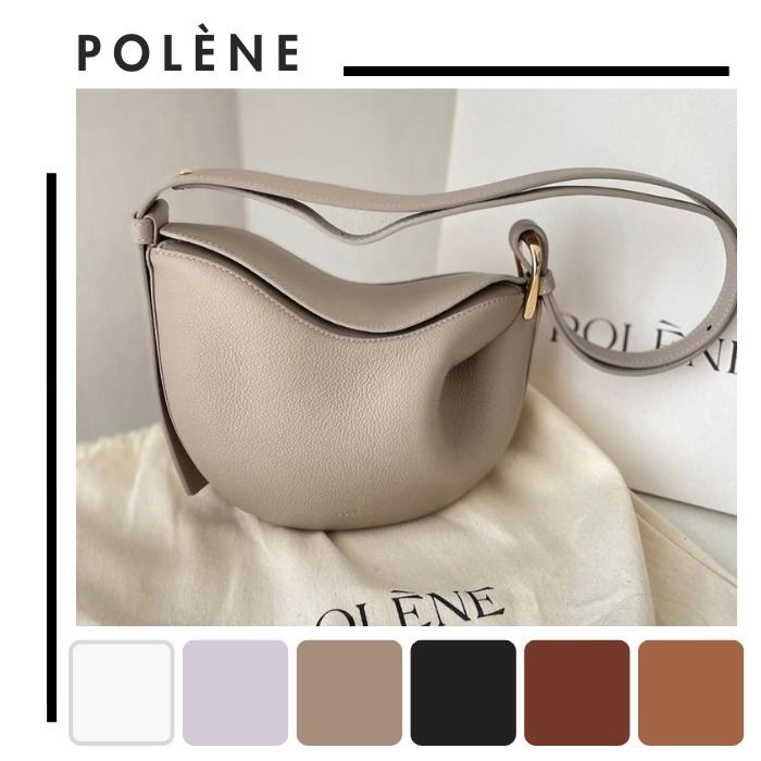 POLENE ポレーヌ○Tonca トンカ カーフレザーショルダーバッグ (POLENE