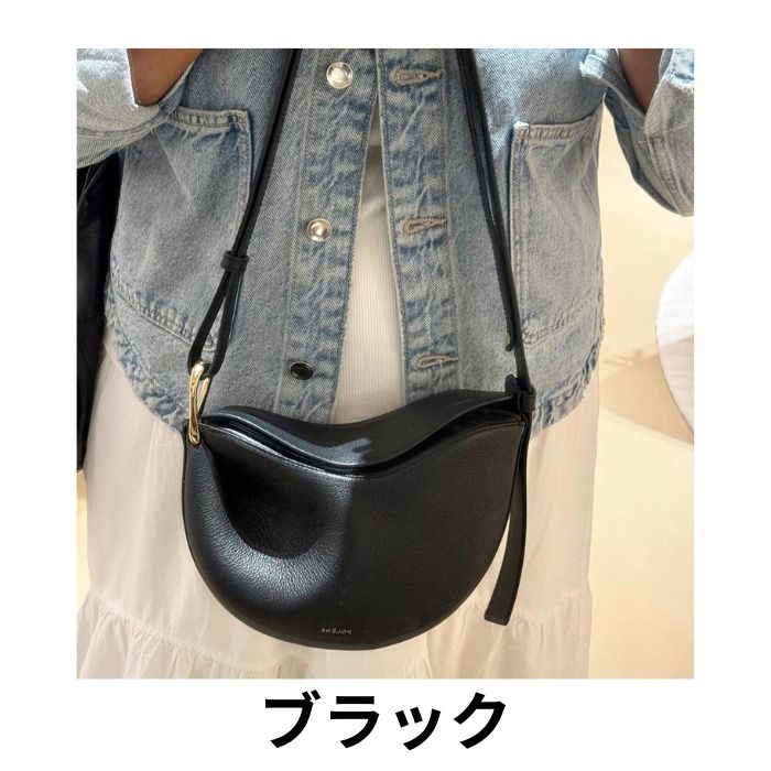 POLENE ポレーヌ○Tonca トンカ カーフレザーショルダーバッグ (POLENE