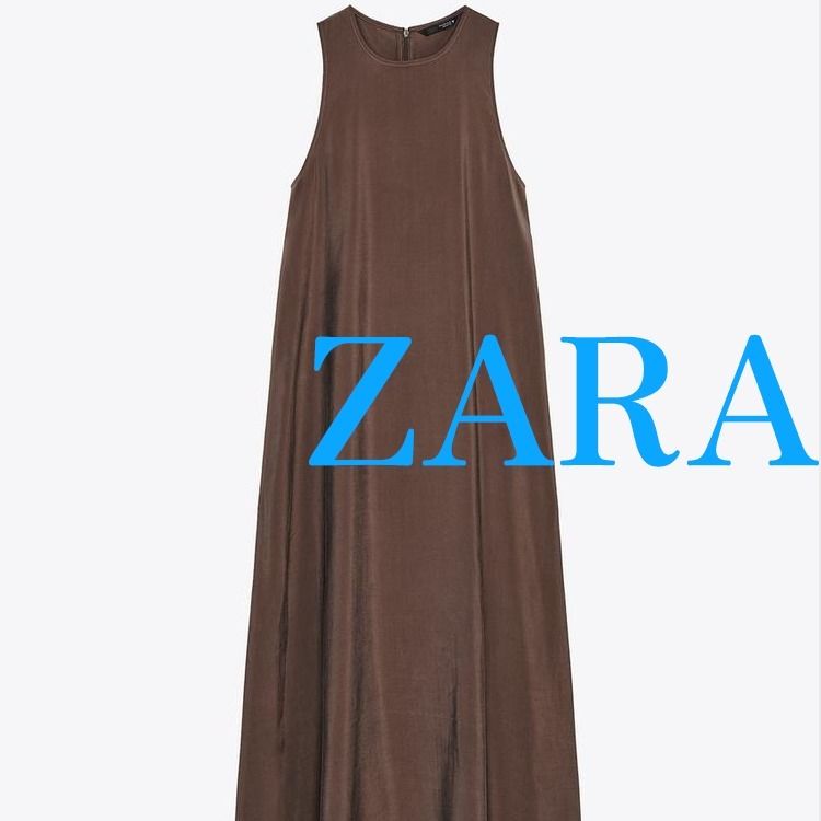 ZARA】ボリューム感のあるフルイドミディ丈ワンピース4661/281 (ZARA