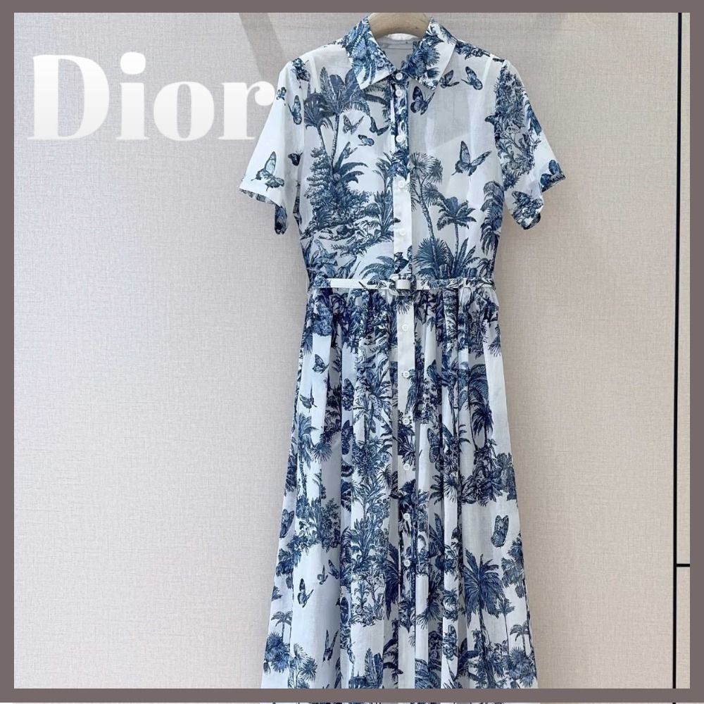 大人カワイイデザイン♪】DIOR Dioriviera ミディシャツドレス (Dior