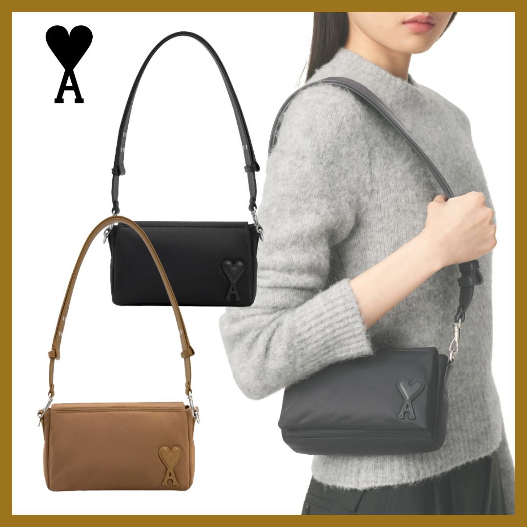 上品さ【AMI PARIS】ナイロンキャンバス Marcel LunchBox バッグ (AMI