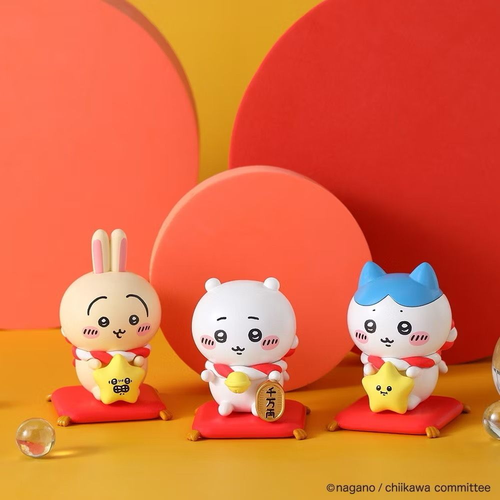 ちいかわ台湾限定ハチワレ うさぎ福招きフィギュア3点セット (CHIIKAWA