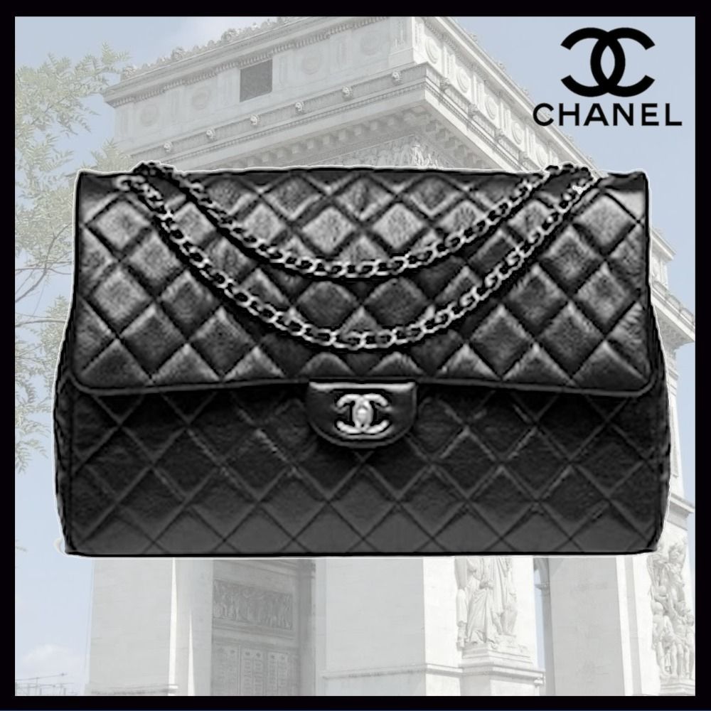 CHANEL】25A たっぷり派に♪シャネル マキシフラップバッグ (CHANEL