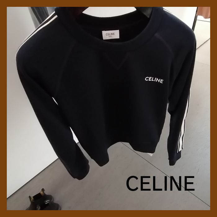 CELINE】セリーヌ メンズ ルーズ スウェットシャツ ネイビー (CELINE
