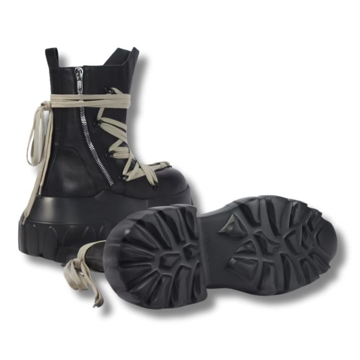 Rick Owens】 メガレース メガトラクター レザーブーツ (RICK OWENS