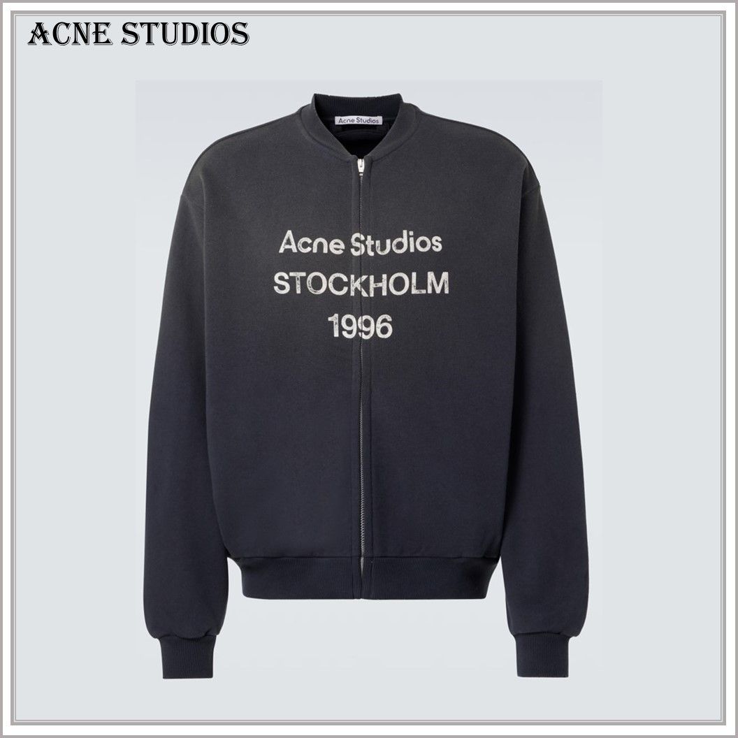 関税込】ACNE STUDIOS アクネ◇ロゴ ジップアップ スウェット (Acne