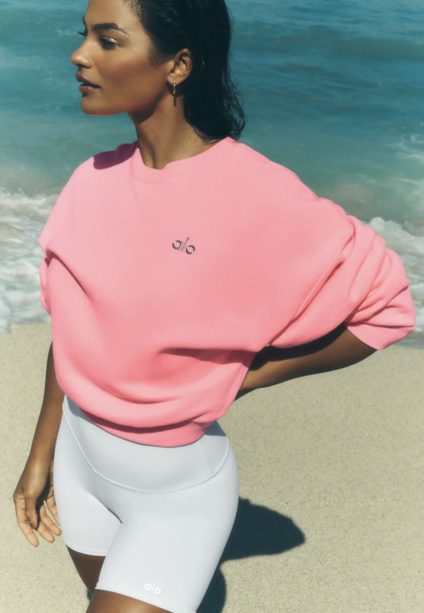 ALO yoga】クロップド アコレード クルーネック (ALO Yoga/スウェット
