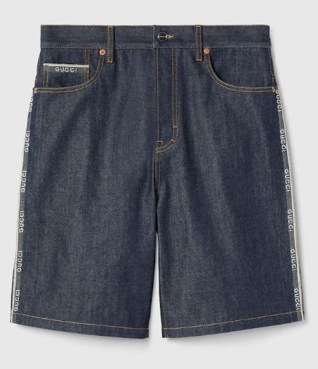 GUCCI コットン セルビッジ デニム ショート パンツ (GUCCI/ハーフ