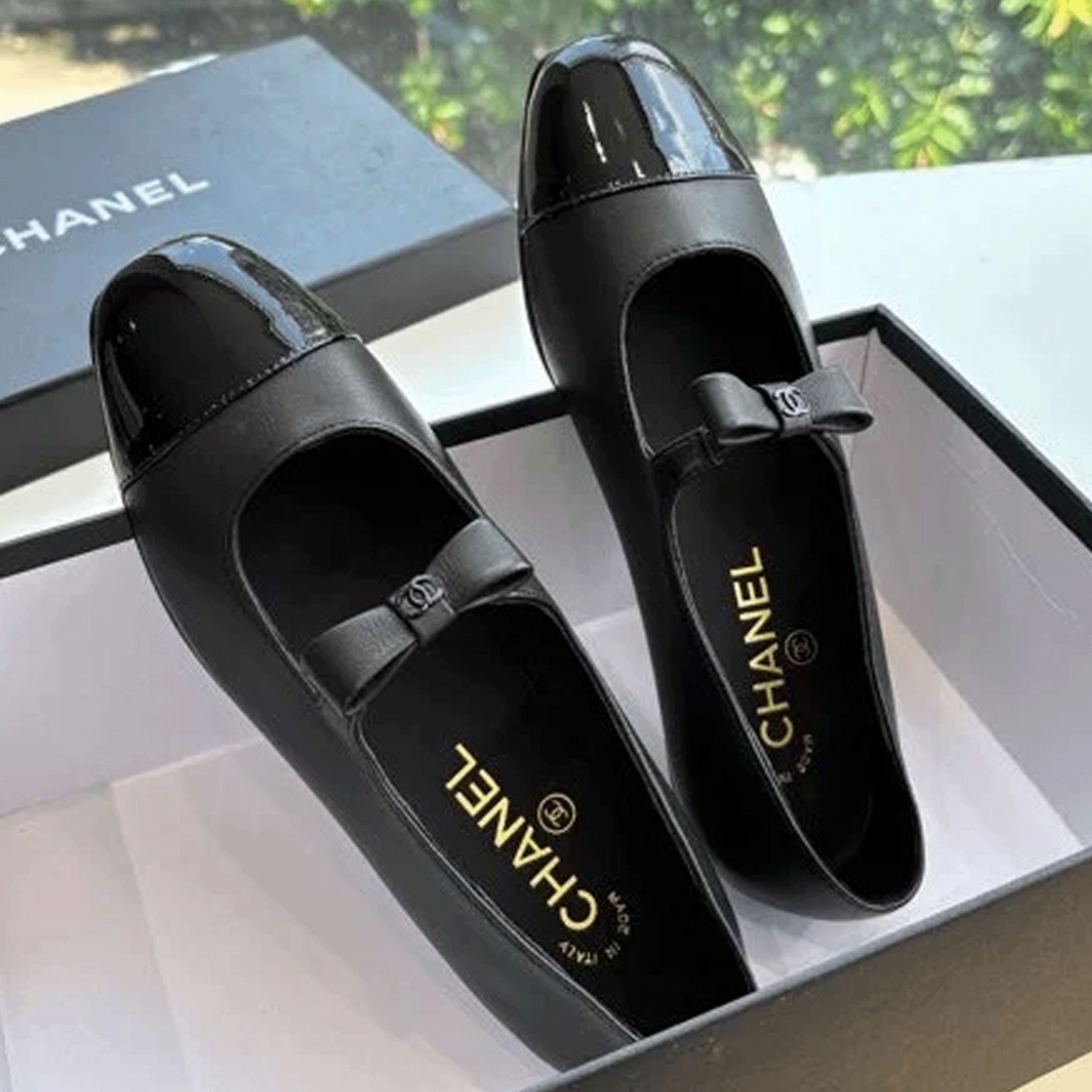 リボンが映える大人可愛いデザイン♪【CHANEL】メリージェーン (CHANEL