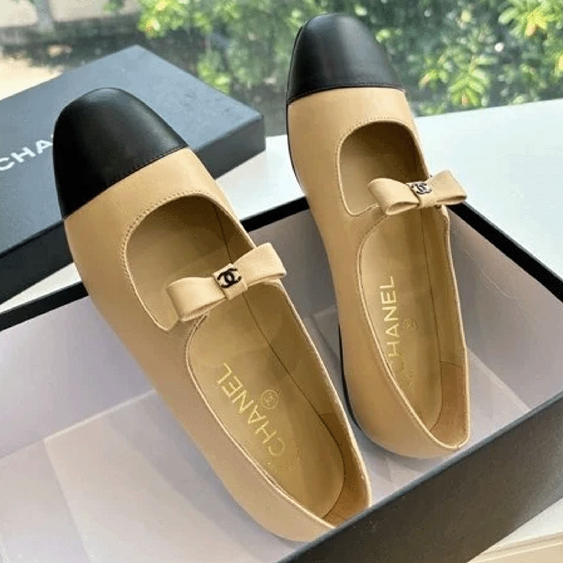 リボンが映える大人可愛いデザイン♪【CHANEL】メリージェーン (CHANEL