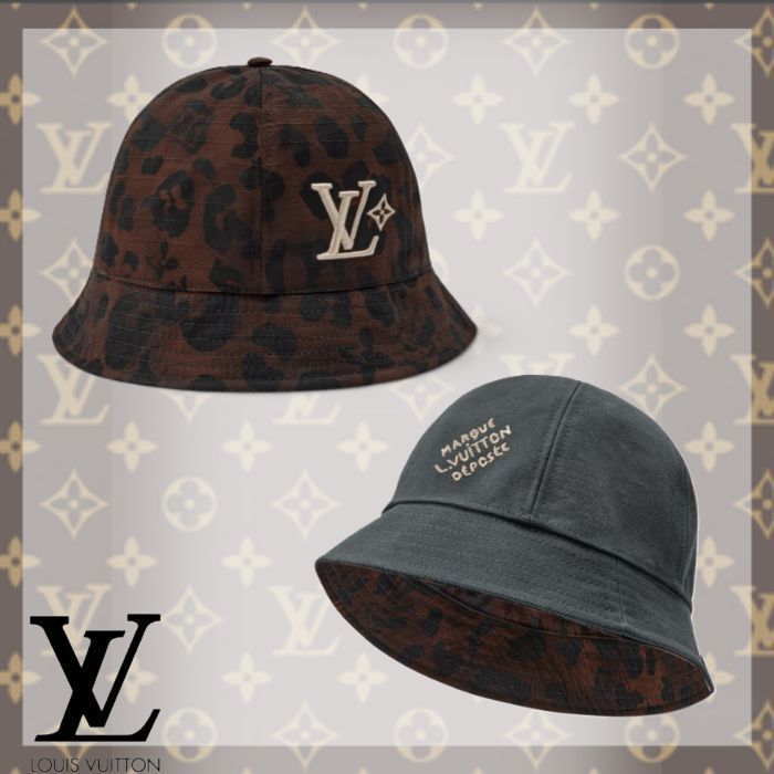 存在感抜群♪国内発】LV レオ リバーシブル・バケットハット (Louis