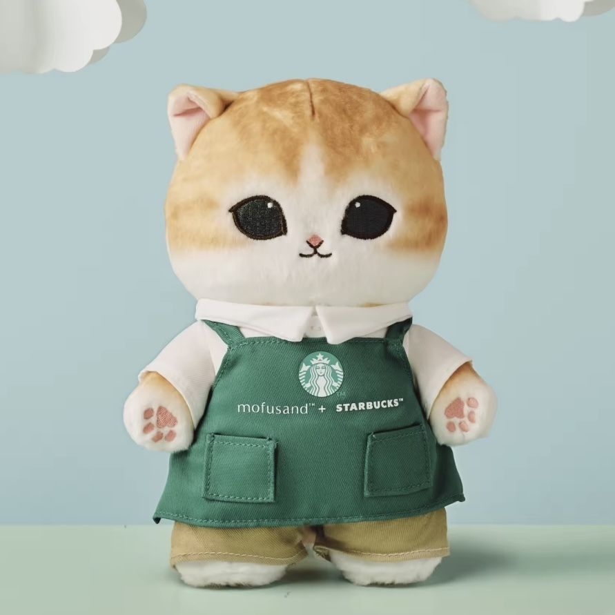 海外限定】mofusand×starbucks ぬいぐるみ(大) (Starbucks