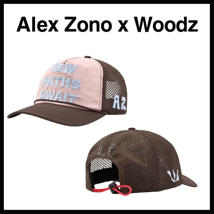 ☆ALEX ZONO X WOODZ☆ NEW PATHS AWAIT TRUCKER HAT BEIGE (キャップ