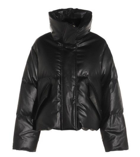 エムエムシックス ハイカラーキルティングジャケット ブラック (MM6