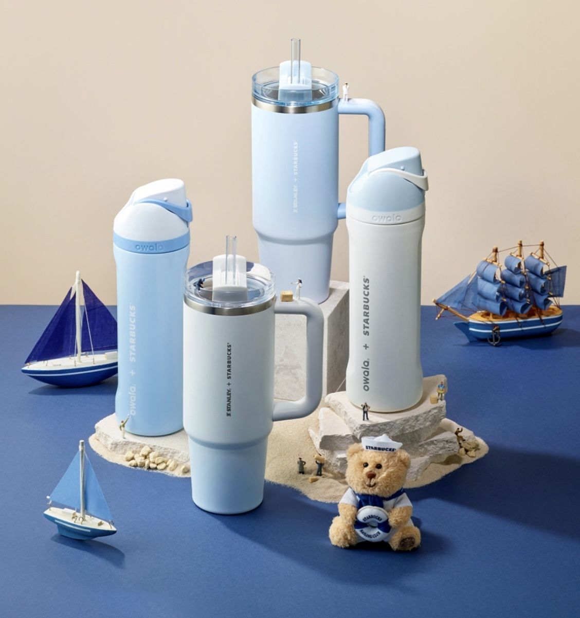 韓国スタバ 2025 SS Sailing Club Quencher 887ml Blue／White