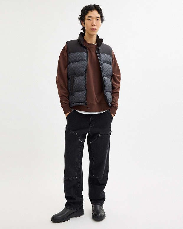 国内即発☆コーチ☆シグネチャーダウンベスト☆期間限定☆最安値