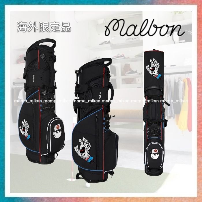 malbon golf】高機能Malbon×Santa Cruzゴルフスタンドバッグ (Malbon
