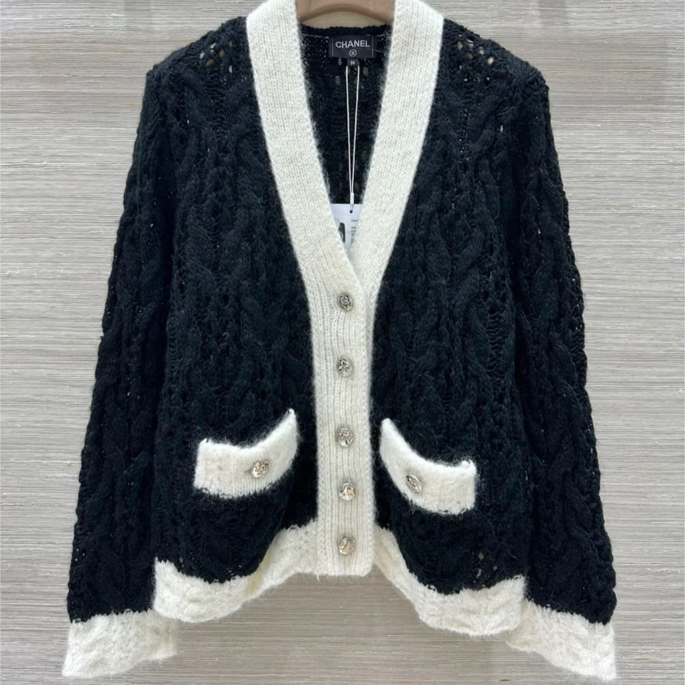 ざっくりニットがかわいい♪】シャネル カーディガン (CHANEL