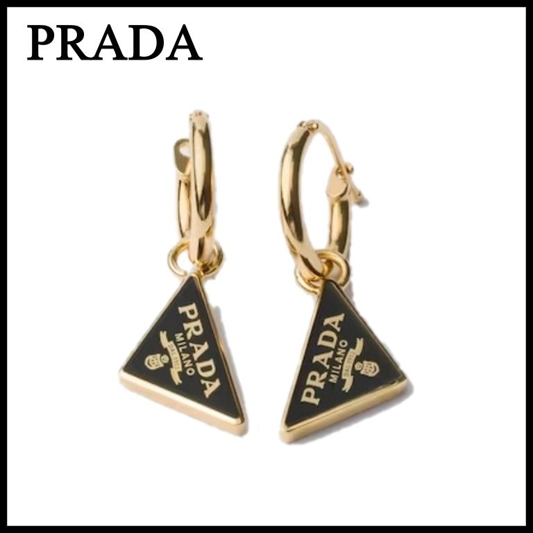 PRADA】プラダ エナメル メタル ピアス (PRADA/ピアス