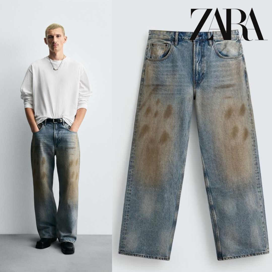 ZARA］ヴィンテージ加工 バギーフィットジーンズ (ZARA/デニム