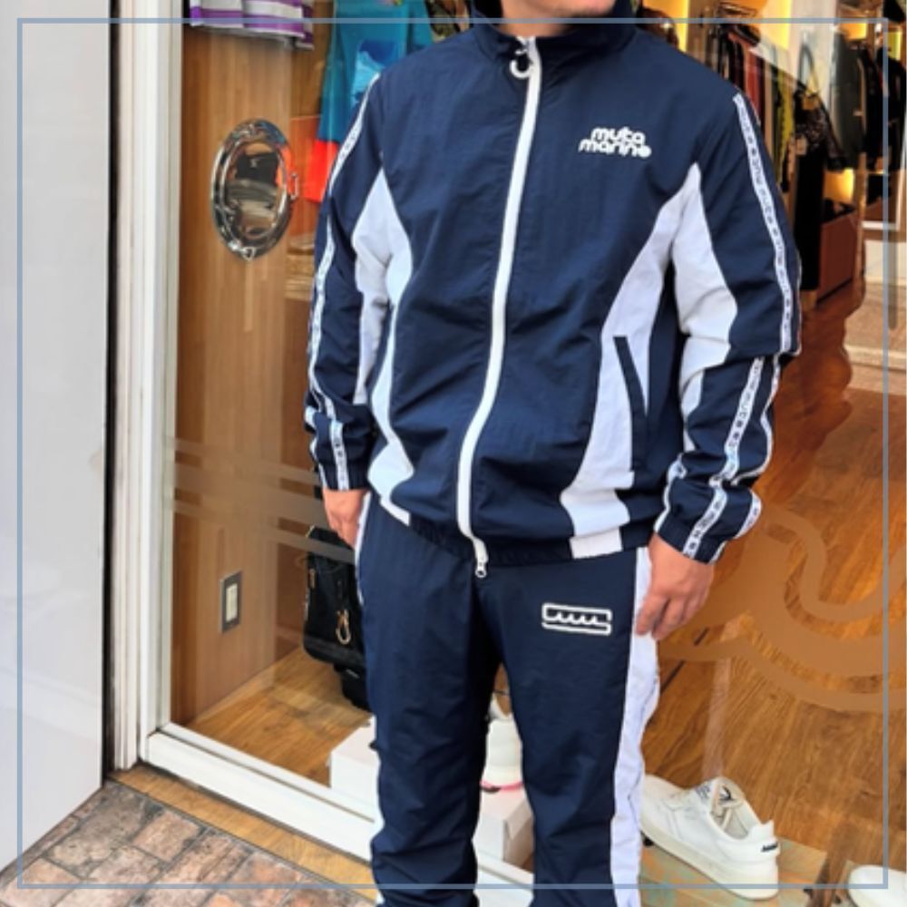 街でも海でも映える》muta セットアップ サイドラインナイロン (muta