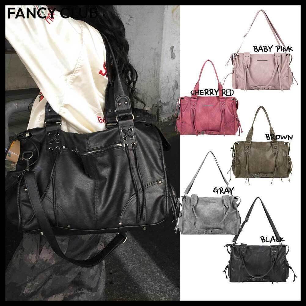 ○FANCYCLUB○BELTED WASHED LEATHER BAG 5色 大人気 (FANCY CLUB
