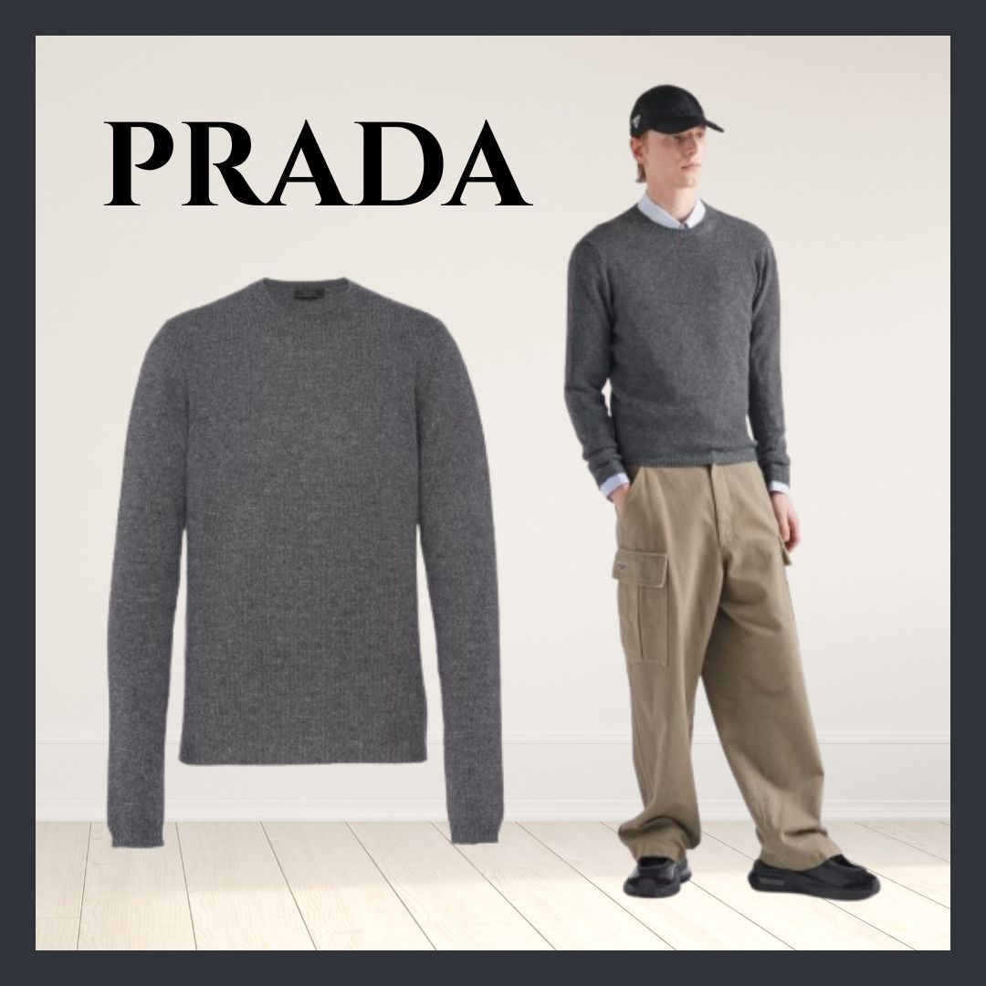 PRADA カシミア クルーネックセーター 定番ニット (PRADA/ニット