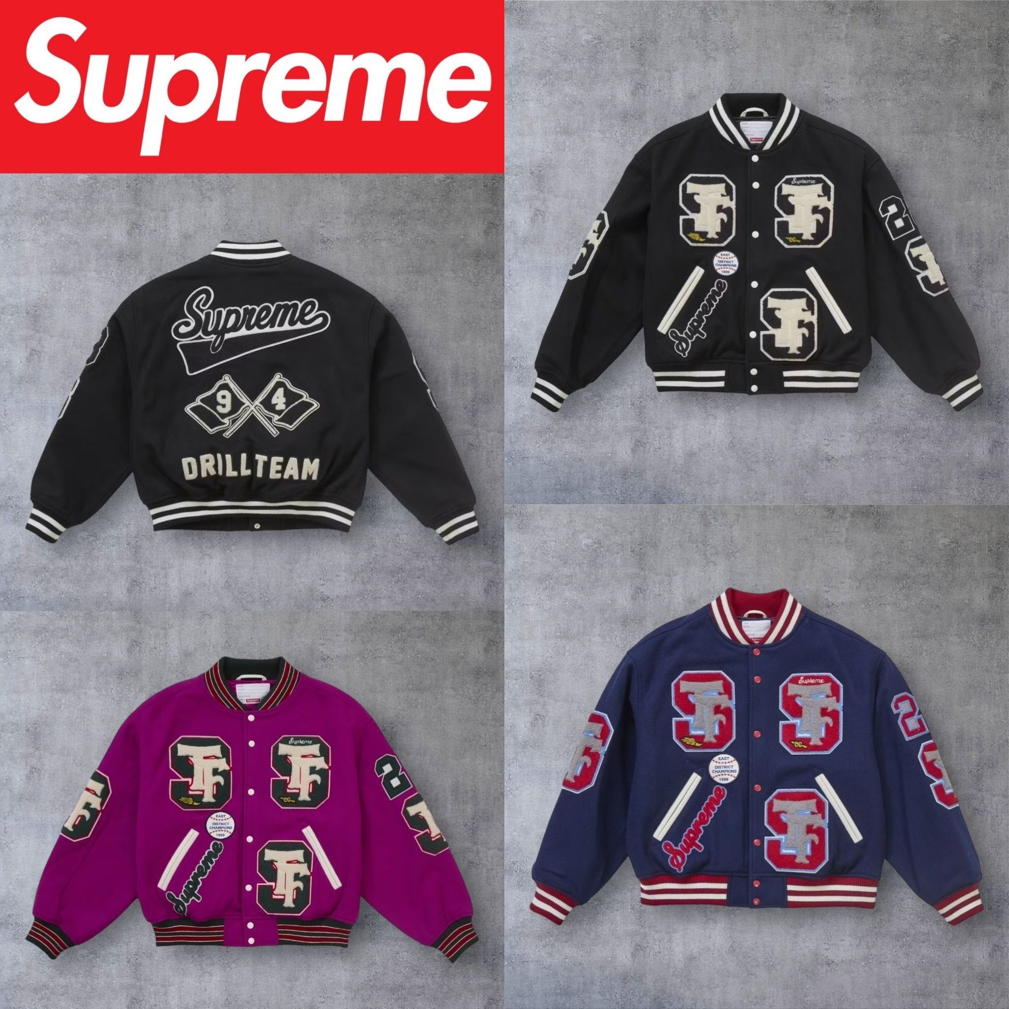 2025FW】Supreme Drill Team Varsity Jacket (Supreme/ブルゾン