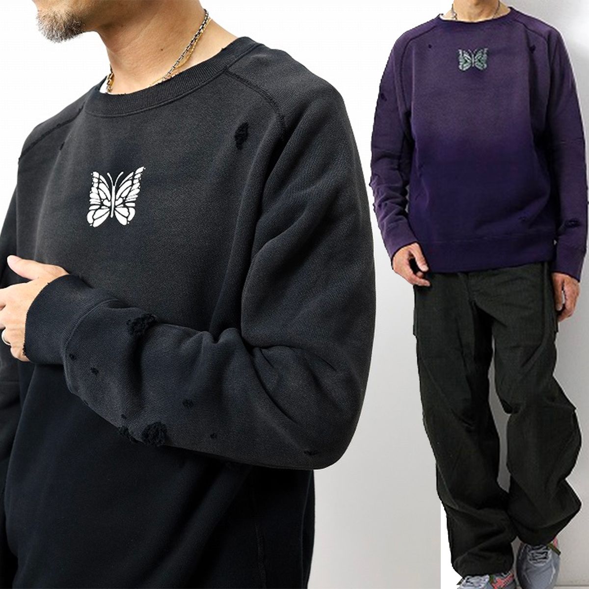 Needles】25AW DECONSTRUCTED SWEAT 長袖 スウェット すぐ届く