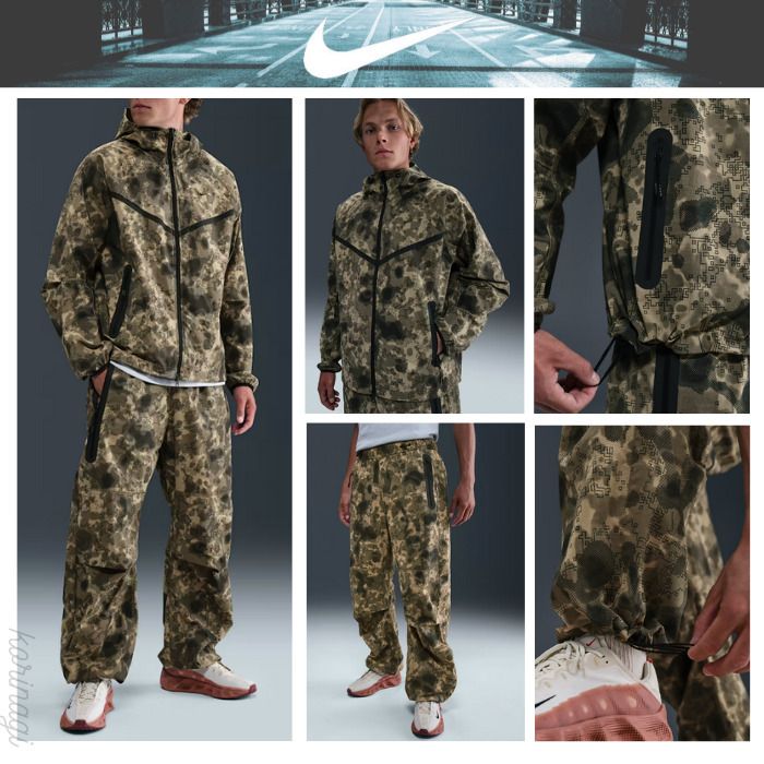 大人気【カモフラ上下セット】NIKE Tech Dri-Fit Windrunner (Nike