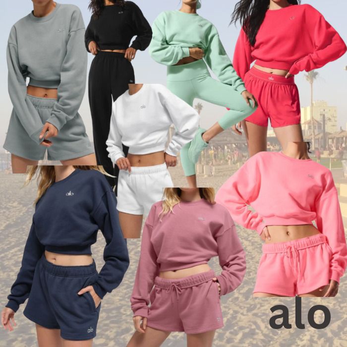 新カラー登場♪【alo】Accolade クロップド丈クルーネック (ALO Yoga