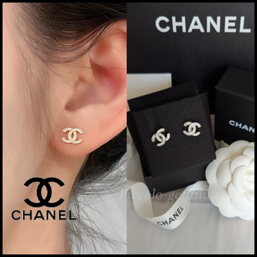 シンプルな王道ピアス☆】CHANEL シンプルCCマーク シルバー (CHANEL