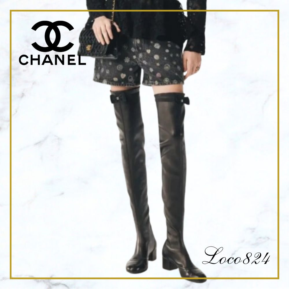 一緒に歩む♡】 シャネル サイハイブーツ ニーハイブーツ (CHANEL