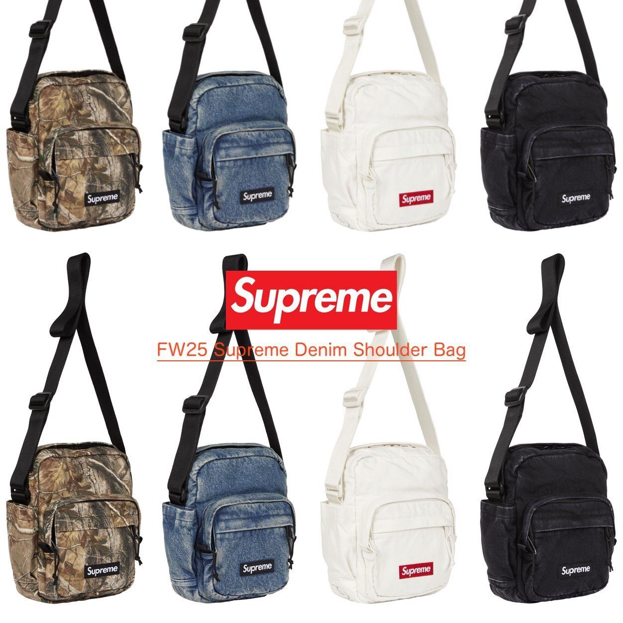 FW25 Supreme Denim Shoulder Bag - デニム ショルダーバッグ (Supreme