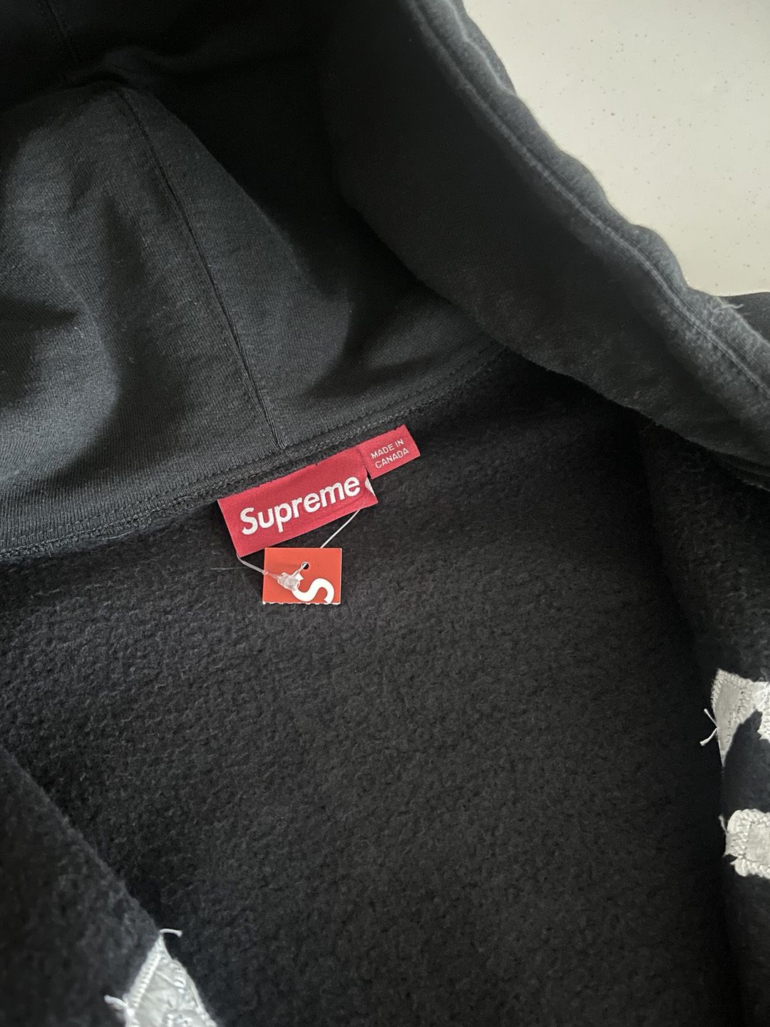 SUPREME】Collegiate Applique Zip Up Hoodie Black - 25FW (Supreme