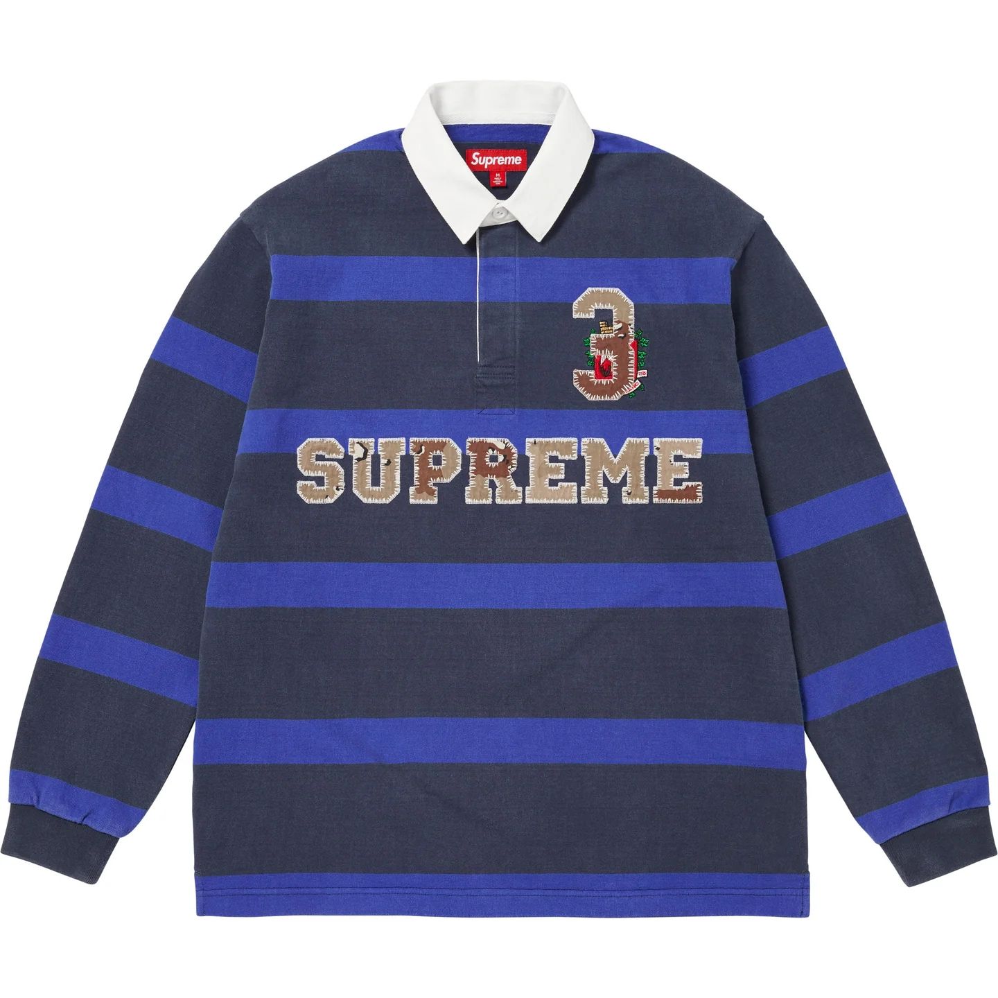 Supreme】Stripe Rugby Navy ストライプ ラガーシャツ - 25FW (Supreme