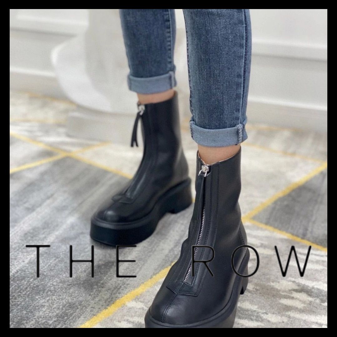 関税・送料込み♪【THE ROW】ザ・ロウ ジップ アングルブーツ (The Row