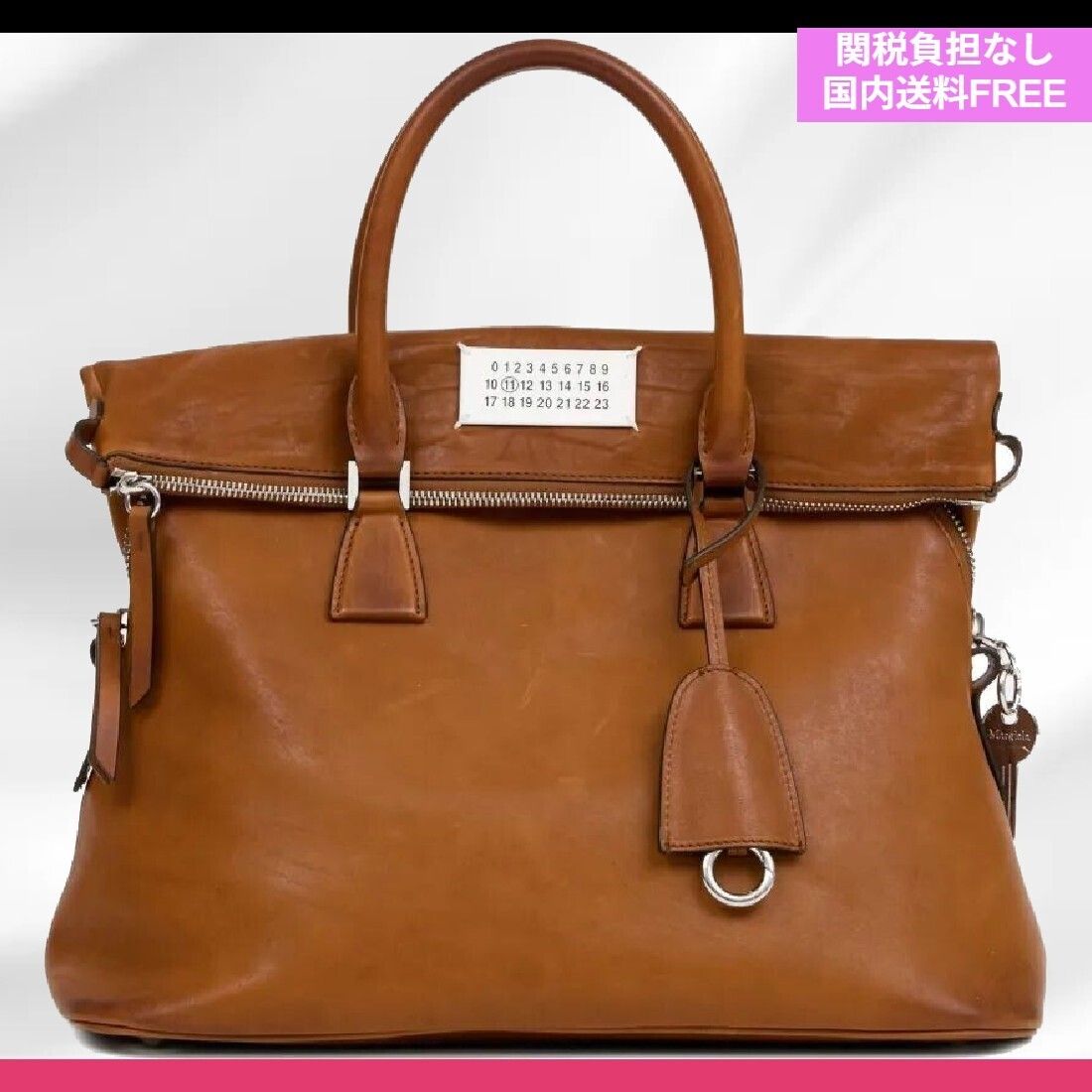 メゾンマルジェラ 5AC ブラウン ミディアムバッグ (Maison Margiela