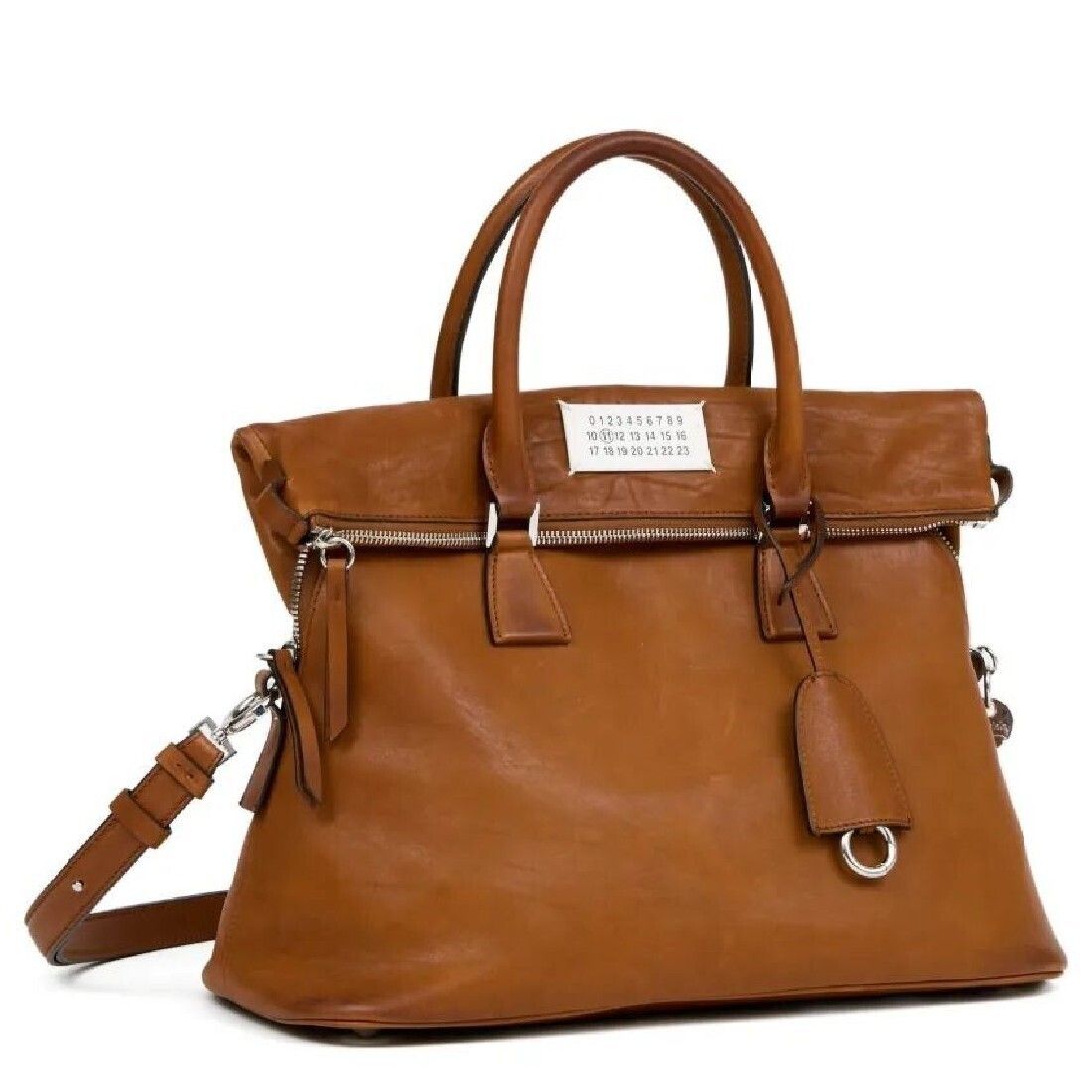 メゾンマルジェラ 5AC ブラウン ミディアムバッグ (Maison Margiela