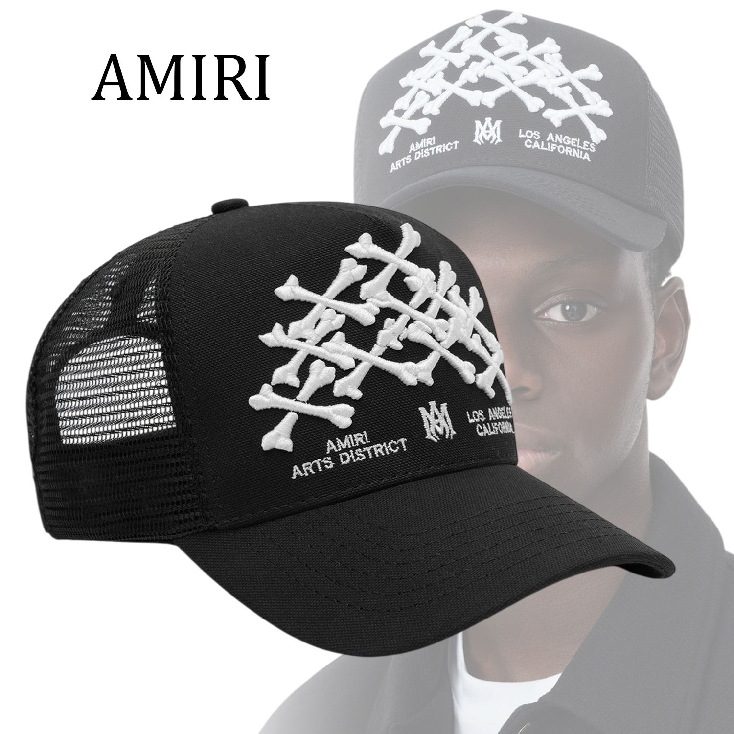 ◇Amiri◇BONES STACKED トラッカーハット (AMIRI/キャップ